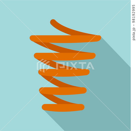 Jump coil icon. Flat illustration of jump coil vector icon for web design 98192995