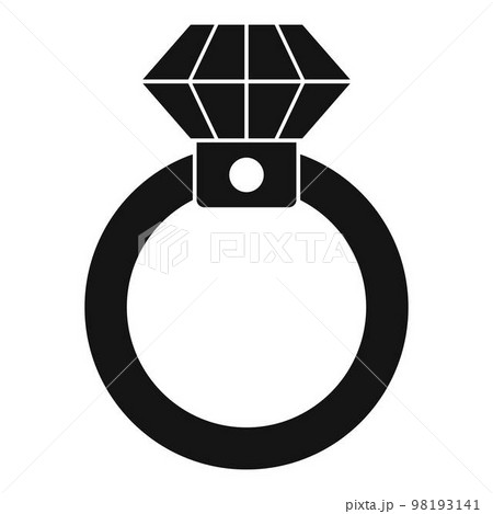 diamond ring vector icon