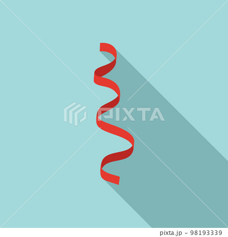 Red serpentine icon. Flat illustration of red serpentine vector icon for web design 98193339
