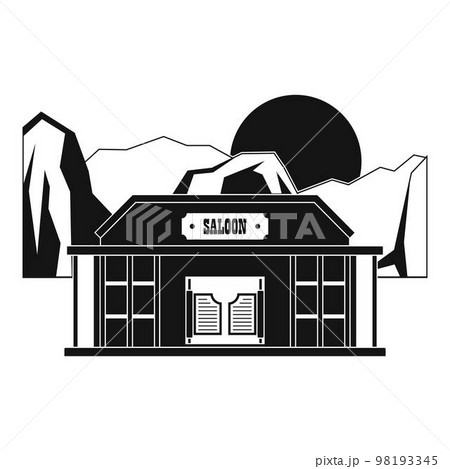 Bar saloon icon. Simple illustration of bar saloon vector icon for web design isolated on white background Bar saloon icon. Simple illustration of bar saloon vector icon for web design isolated on white background 98193345