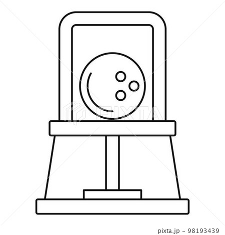 Bowling ball icon. Outline bowling ball vector icon for web design isolated on white background Bowling ball icon. Outline bowling ball vector icon for web design isolated on white background 98193439