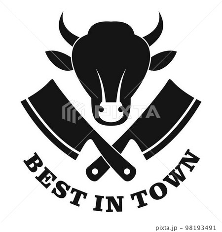 Best in town meat logo. Simple illustration of best in town meat vector logo for web design isolated on white background 98193491
