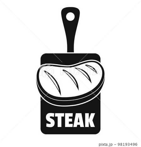 Steak logo. Simple illustration of steak vector logo for web design isolated on white background 98193496