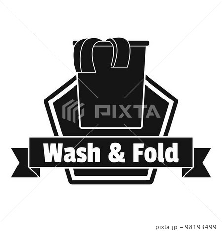 Laundry clothes wash logo. Simple illustration of laundry clothes wash vector logo for web design isolated on white background Laundry clothes wash logo. Simple illustration of laundry clothes wash vector logo for web design isolated on white background 98193499