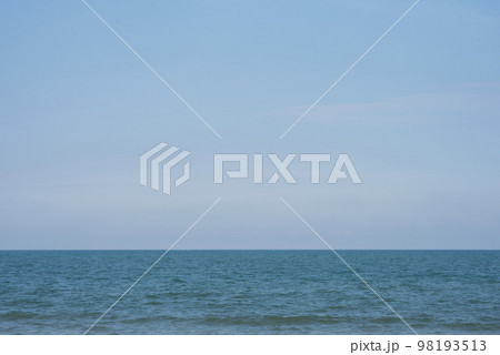 Blue sea and blue sky background. 98193513