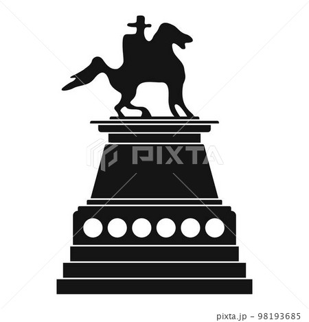 Horse statue icon. Simple illustration of horse statue vector icon for web design isolated on white background 98193685