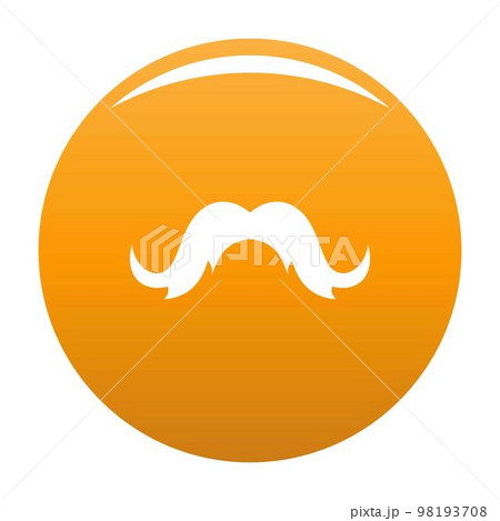 Human mustache icon. Simple illustration of human mustache vector icon for any design orange 98193708