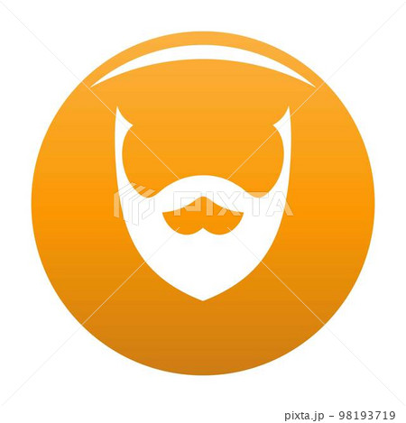 Stylish beard icon. Simple illustration of stylish beard vector icon for any design orange Stylish beard icon. Simple illustration of stylish beard vector icon for any design orange 98193719