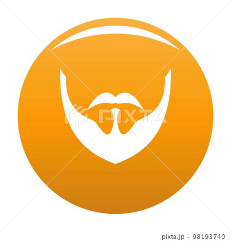 Person beard icon. Simple illustration of person beard vector icon for any design orange 98193740