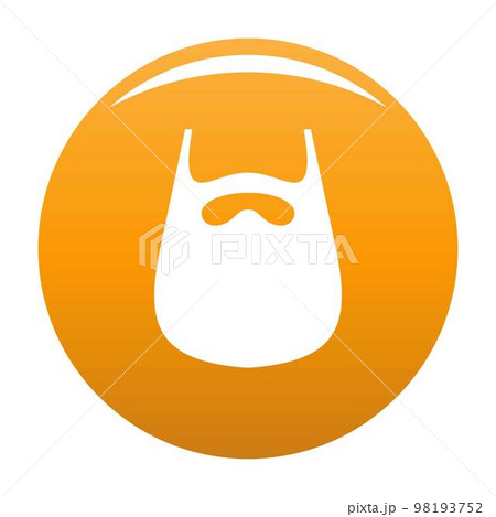 Smooth beard icon. Simple illustration of smooth beard vector icon for any design orange Smooth beard icon. Simple illustration of smooth beard vector icon for any design orange 98193752
