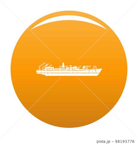 Ship combat icon. Simple illustration of ship combat vector icon for any design orange 98193776