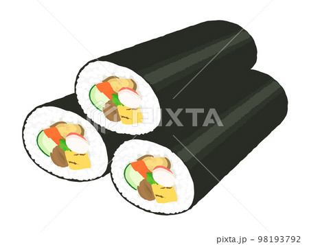 3本の太巻き寿司 98193792
