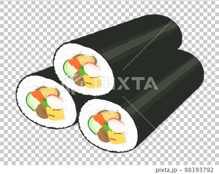 3本の太巻き寿司 98193792