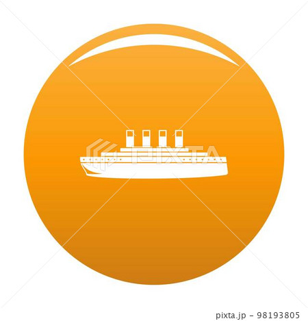 Ship retro icon. Simple illustration of ship retro vector icon for any design orange 98193805