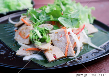 sausage salad, spicy salad or Thai spicy salad or Thai sausage salad sausage salad, spicy salad or Thai spicy salad or Thai sausage salad 98194112