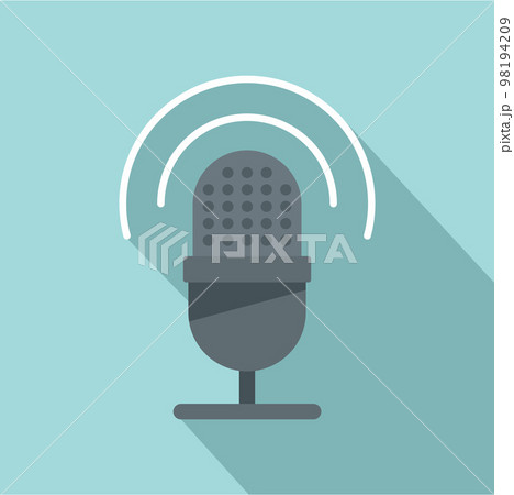 Studio microphone icon. Flat illustration of studio microphone vector icon for web design Studio microphone icon. Flat illustration of studio microphone vector icon for web design 98194209
