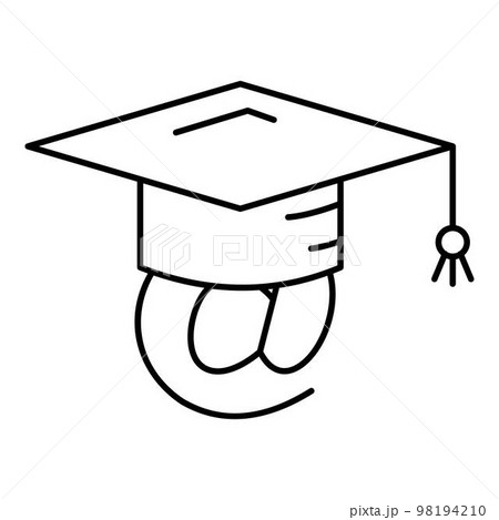 Adress graduated icon. Outline illustration of adress graduated vector icon for web design isolated on white background 98194210
