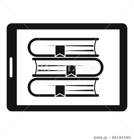 Electronic book icon. Simple illustration of electronic book vector icon for web design isolated on white background 98194260