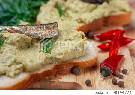 Fish pate and sprats. Fish pate and sprats. 98194724