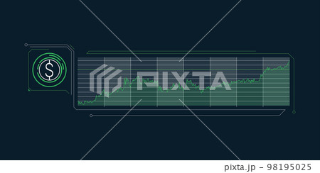 Simple infographics of dollar exchange rate...のイラスト素材 [98195025] - PIXTA