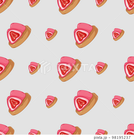 cartoon daifuku, japanese food seamless pattern on colorful background cartoon daifuku, japanese food seamless pattern on colorful background 98195237
