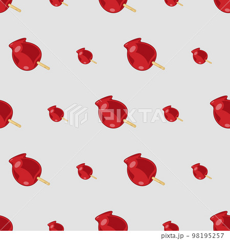 cartoon ringo ame, japanese food seamless pattern on colorful background 98195257
