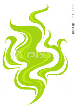 Green smoke. Cartoon odor. Stinky bad scent 98195778