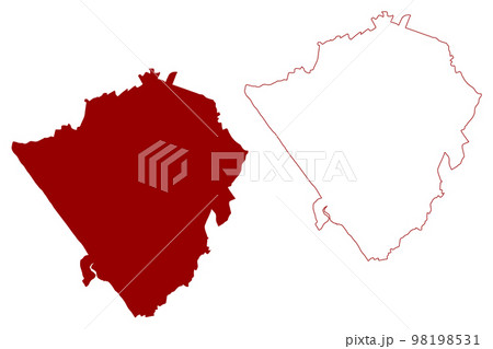 London Borough of Barnet (United Kingdom of Great Britain and Northern Ireland, Ceremonial county and region Greater London, England) map vector illustration, scribble sketch map 98198531