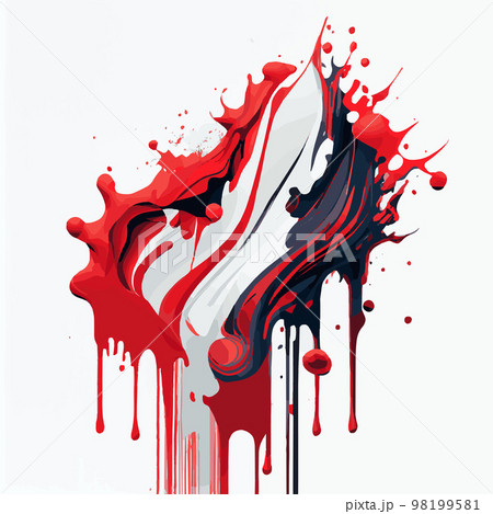 Smears, blots of colored paint on a white background, multicolored colors, rainbow - Vector Smears, blots of colored paint on a white background, multicolored colors, rainbow - Vector 98199581