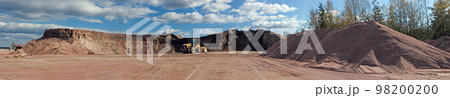 Panorama of raw material storage Panorama of raw material storage 98200200