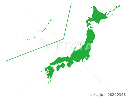 日本地図 全国のイラスト素材 [98200368] - PIXTA