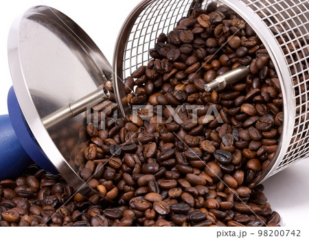 fried coffee beans background fried coffee beans background 98200742