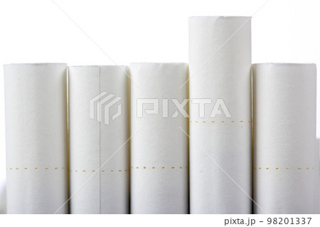 five cigarettes isolated on white 98201337