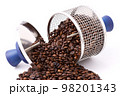 fried coffee beans background 98201343