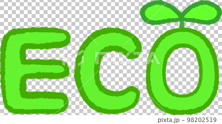 ECOと新芽のイラスト 98202519