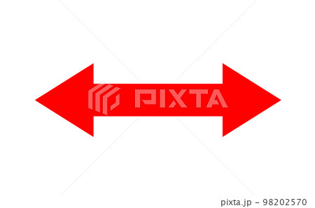 両方向の赤い矢印のイラスト素材 [98202570] - PIXTA