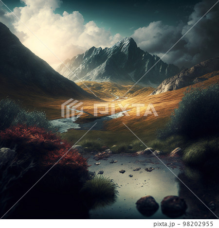 壮大な荒野の背景 壮大な荒野の背景 98202955