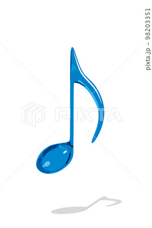 青ガラスの8分音符 ベクターイラストレーション 青ガラスの8分音符 ベクターイラストレーション 98203351