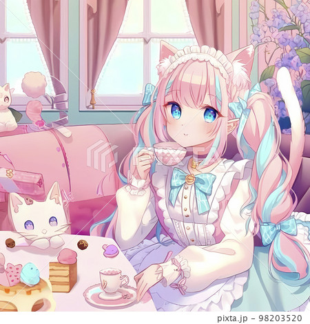 萌えの要素をたっぷり詰め込んだケモ耳少女「AI生成画像」 98203520