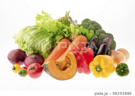 野菜集合　白バック 98203886