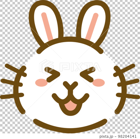 うさぎ　喜怒哀楽　表情　アイコン　喜ぶ 98204141