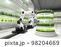 Smart robotic farmers concept, robot farmers, Agriculture technology, Farm automation. 98204669