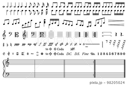 音楽記号のセット 98205024