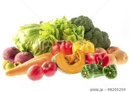 野菜集合　白バック 98205204