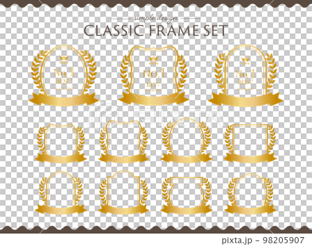 Laurel ribbon classic frame set gold Laurel ribbon classic frame set gold 98205907