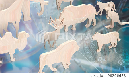 The animal wood plate on dan background 3d rendering 98206678