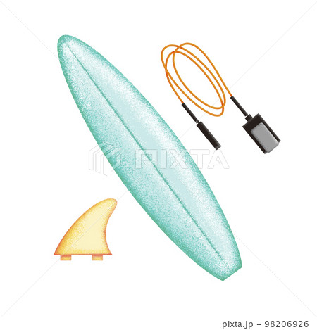 サーフボード　サーフィン　マリンスポーツ　スポーツ 運動　イラスト 98206926