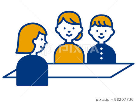 三者面談をする親子のイラスト 98207736