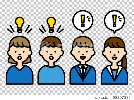 Icon set with a flashing expression 98207825