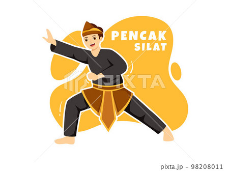 Pencak Silat Sport Illustration with People...のイラスト素材 [98208011] - PIXTA